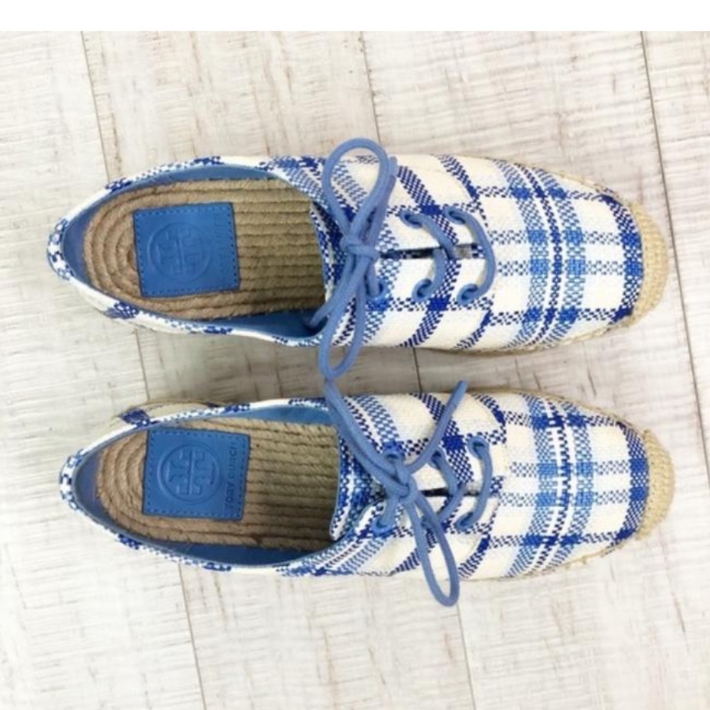Tory Burch Blue and White Espadrilles - Picture 3 of 4